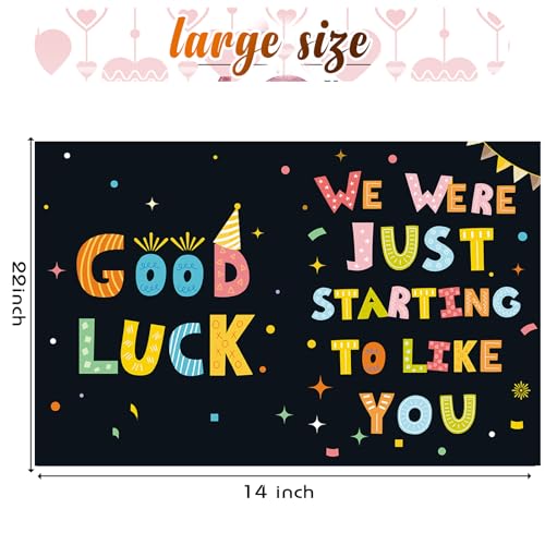 Image of We Will Miss You Card, Jumbo Farewell Card with Envelope, Big Good Luck Card,We Were Just Starting To Like You Decoration, Funny Going Away Party Decorations, Goodbye Party Decorations, Going Away Gift for Coworker Men Women (14x22iinch)