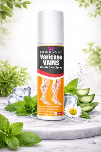 Image of Fresh & Young Varicose Veins Spray | Natural Formula for Fast Relief | Reduces Swelling, Relieves Pain & Improves Blood Circulation | Easy-to-Use Spray for Legs & Feet - 50 ml pack of 2
