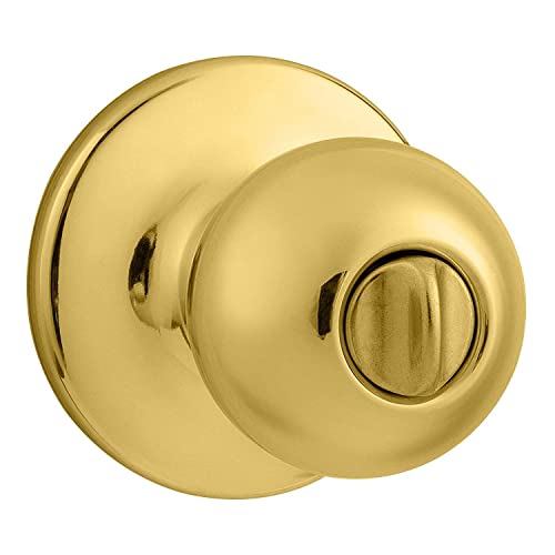 Kwikset 300P 3 CP 93001-873 Polo Bed and Bath Knob in Polished Brass