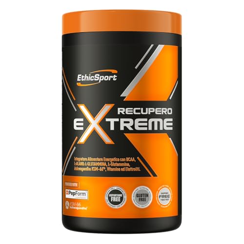 EthicSport RECUPERO EXTREME – Integratore post-workout con BCAA, Glutammina, Ala-Gln, PepForm, Ashwagandha KSM-66®, carboidrati, elettroliti e vitamine – Barattolo da 400 g