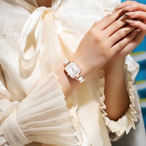 Image of NIBOSI Women Watches Analog Quartz Diamond Small Square Ladies Watche Stylish Waterproof Stainless Steel Wrist Watch for Women