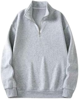 heradawn Half Zipper Solid Sweatshirt for Men-picture-43