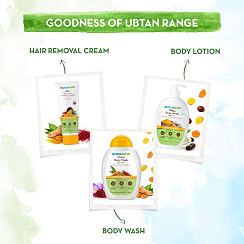 Image of Mamaearth Ubtan Nourishing Hair Removal Cream With Turmeric & Saffron for Hair Removal- 100g For All Skin Types|For Men & Women, No Harmful Chemicals |Ideal for Underarms, Legs|Dermatologically Tested