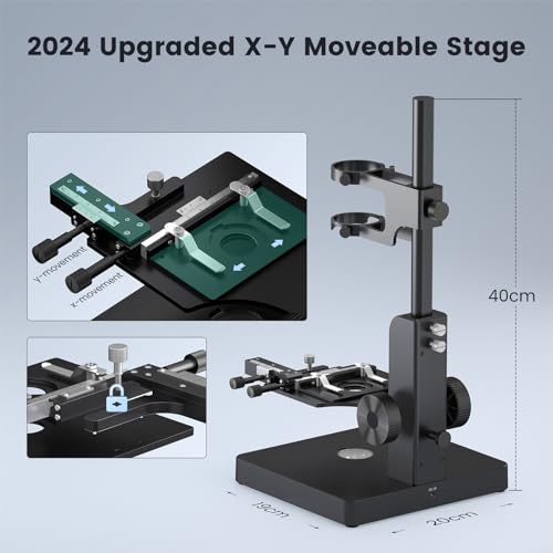 Image of Andonstar AD266S 5000X UHD 2160P HDMI Digital Microscope for Biological Microscope Kit,PCB Soldering Microscope for Phone Watch Repairing, Black, SXWL-AD266S