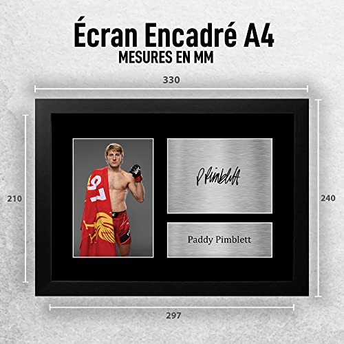 Impression signée Paddy Pimblett UFC cadre A4 haute qualité - 2