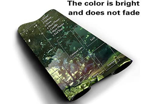 Mtg Playmat, Game Play Mat For Mtg Tcg 24 X 14 Inches Trading Card Inked Game Playmats With Storage Bag Smooth Rubber Surface Battle Game #TOP2