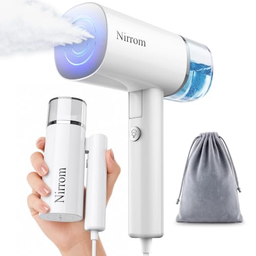 Nirrom Steamer for Clothes, Portable Handheld Garment Steamer & Iron 2 in 1