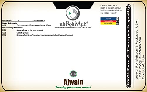 Aceite Esencial Ajwain 4 fl oz con Gotero de Vidrio miniatura 2