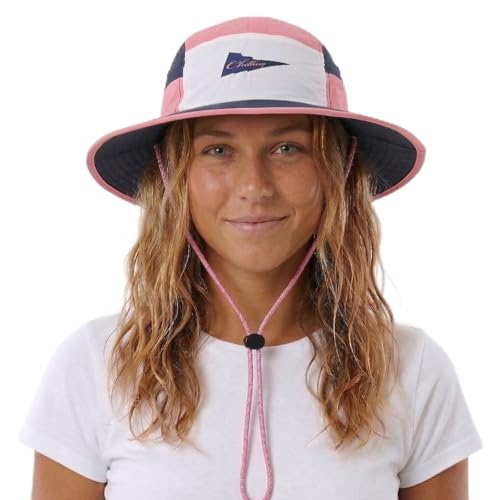 Image of Color-Blocked Fisherman Style Sun Hat for Outdoor Camping, Surfing & Vacations - Wide Brim, UV Protective, Anti-Slip