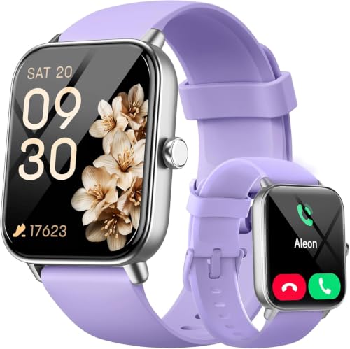 Smartwatch Damen mit Telefonfunktion,1.8" Smart Watch Fitnessuhr mit Whatsapp und Alexa,Herzfrequenz Schlafmonitor… – Ansicht 1