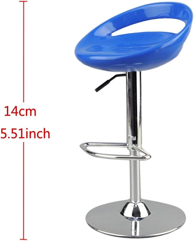 1/6 Scale Round Swivel Chair Pub Bar Stool for 12'' Action Figures Blue