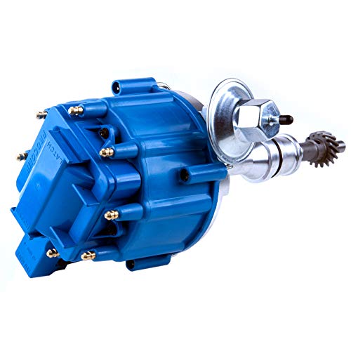 Mas Performance Hei Ignition Distributor W/Cap & Rotor And Spark Plug Wire Set Compatible With Ford 351C 351M 400 429 460 Hei 65,000 Volt Coil Ka-1046013 Pe332U Jm6506Bl 351Cblhei0(Blue Hei Kit) #TOP5