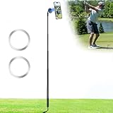 EEEKit Golf Monopod and Ground Stake Phone Holder, Aluminum Alloy Magnetic Selfie Stick for Recording Golf Swing, Multi Functional Filming Mount for Smartphones