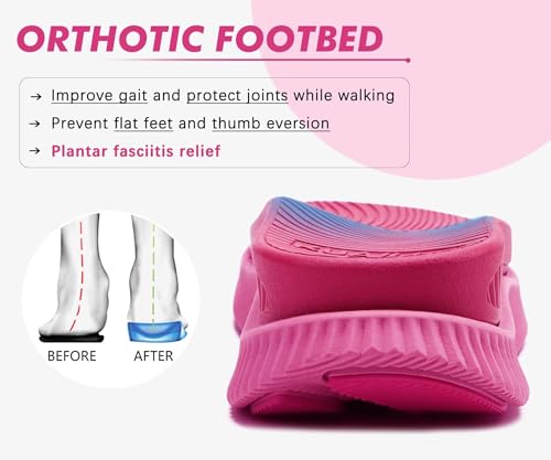 Image of KuaiLu Womens Orthopedic Walking Sandals with Arch Support Recovery Cushion