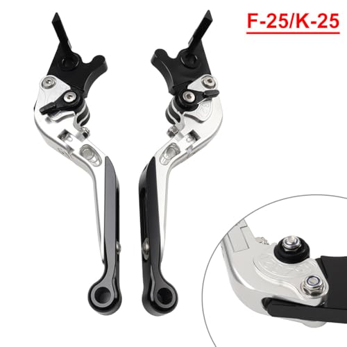 Palancas de embrague y freno para Ninja 250R de aleación de aluminio plata 4