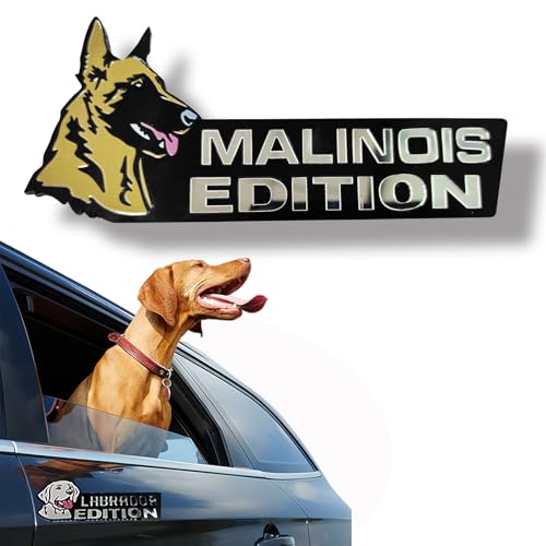 Image of Car Emblem: Dog Car Badge Laser Cutting Emblem Cool Decals Trucks German Shepherd Badge Corgi Edition Doodle Golden Retriever Vehicles Dachshund Addition Rottweiler (Belgian Malinois)