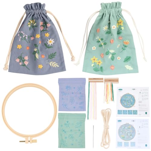 Kit de broderie sac à cordon WEBEEDY : le cadeau créatif idéal pour débuter