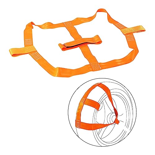 Correa de carga para rueda trasera de motocicleta en poliéster naranja resistente 5