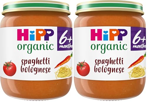 Image of HiPP Organic Spaghetti Bolognese Baby Food Jar 6+ Months (6 x 125g) (Pack of 2)
