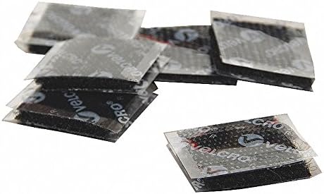 1" W x 1" L Hook-and-Loop Square Black Reclosable Adhesive Fastener, 50 pk.