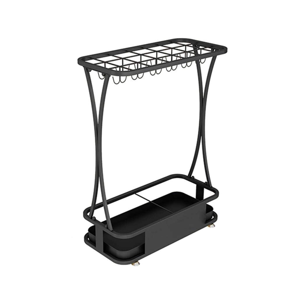 Gardeneea Umbrella Stand, Umbrella Umbrella Stand Rack,Umbrella Stand Hotel Large-Capacity Wrought Iron,Detachable and Easy to Install Umbrella Storage Rack,for Hallway Foyer/White/21 Holes (Black 21