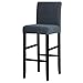 LANSHENG Housses de Chaise de Bar, Housse de Chaise Lavable Extensible et Amovible pour Chaise de Salle à Manger pivotante Courte Chaise arrière Tabouret de Bar Chaise (Gris,1 Pcs)