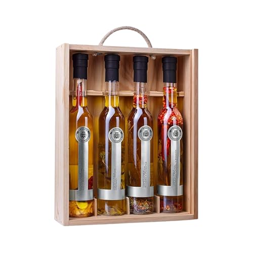 Aceite de Oliva Virgen Extra Estuche Gourmet La Chinata 4 Sabores con Orégano y Guindilla Premium