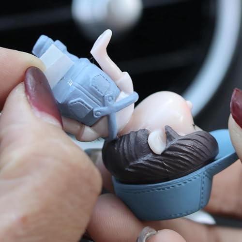 Image of TEKCOOL Plastic Car Decor Car Dashboard Accessories Cute Love Couple I Love You with Balloon Car Interior Decoration Showpiece for Desk Decoration(Grey)