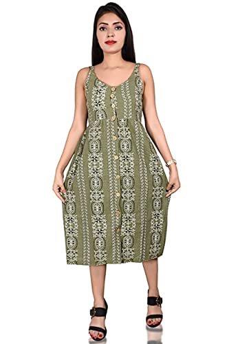 Image of Women's Rayon Western One Piece Dress for Meetings and Function - LDBD 003