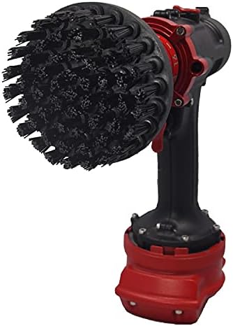 Kornely Premium Drill Brush - Ultra Stiff, Black, 10 cm. Professional Power Scrubber. Doesn't Scratch Surfaces. Suitable for Cleaning Grill, Stone, Brick, Outside Tiles, Heavy Duty tasks