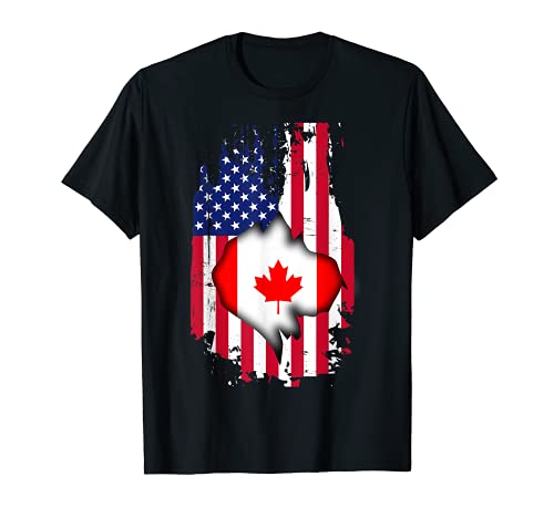 Canadá USA Flag Proud Canadian Camiseta