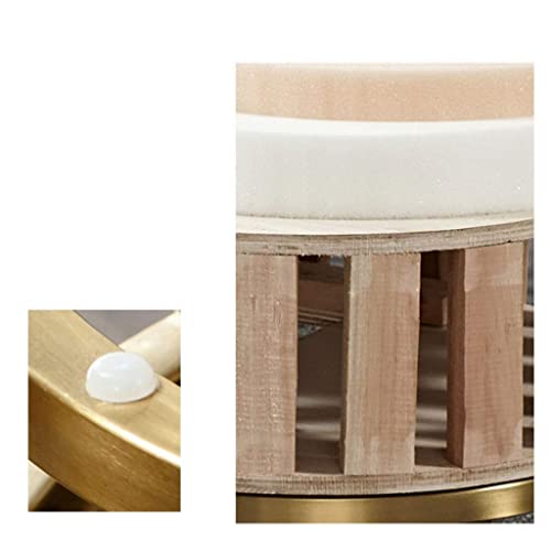 Pouf repose-pieds en cuir rond modèle E pour salon et table à thé