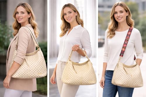 Image of Keywest Women's Classic Luxe Tote Handbag for Women | Hobo Bag for Work | Ladies Purse | Stylish Shoulder Bag | Gift For Women