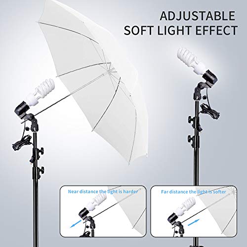 [Upgraded Led Bulb] Mountdog Photography Lighting Kit, 6.6X 10Ft Backdrop Stand System And 900W 6400K Led Bulbs Softbox And Umbrellas Continuous Lighting Kit For Photo Video Shooting #TOP4