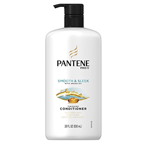 Pantene Pro-V Smooth & Sleek Conditioner with Pump, 28 FL OZ,Packaging May Vary