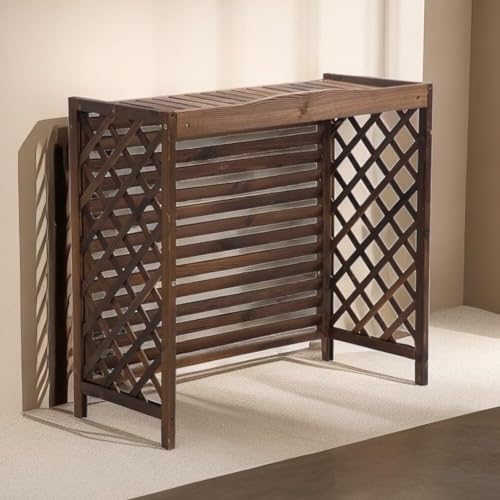 Support de fleurs pour climatiseur autonome en bois cache-radiateur - 4