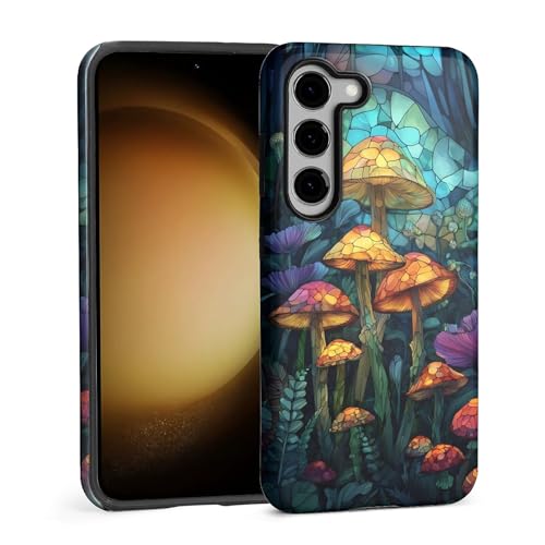 Coque Samsung S23 mignonne pour filles style champignon coloré
