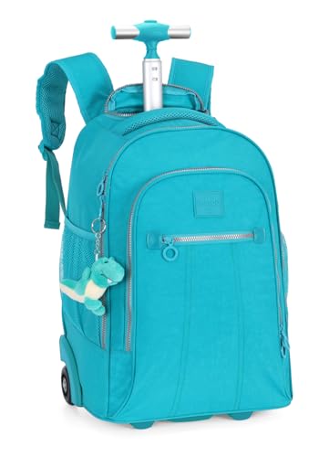 Mochila Escolar 2 Rodas, Costas Reforçada Up4you Linha Crinkle, Guarda Alça.