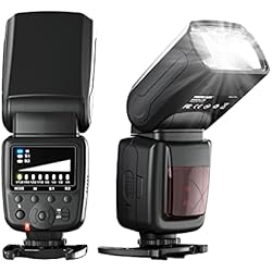 Flash Externo Para Canon PHOTOOLEX Flash Speedlite para Canon Nikon Sony Panasonic Olympus Fujifilm Pentax Sigma Minolta Leica y Otras cámaras SLR Digital SLR Rollo SLR y Cámaras Digitales con Zapata de Contacto Singular