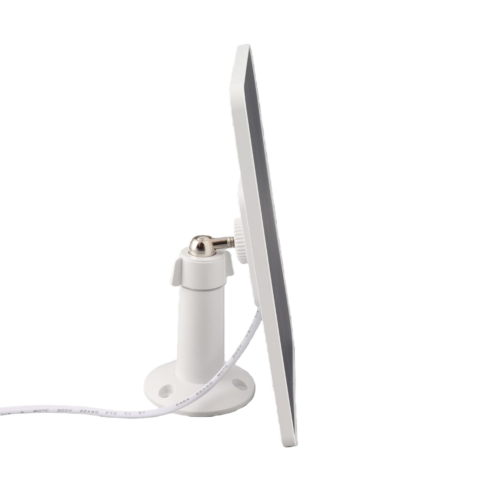 Jiawu Panneau Solaire pour Caméra, Panneau de Charge Solaire étanche IP65 5 V 4 W, pour Caméra de sécurité avec Support Réglable à 360 Degrés et Câble de 3 Mètres pour Caméras de sécurité (WHITE)
