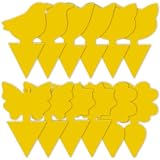 Dual-Sided Yellow Sticky Traps for Insect Monitoring – 24 Pack Plant Sticky Cards for Fungus Gnats, Whiteflies & Aphids, Non-Toxic IPM Traps for Indoor & Outdoor Plants