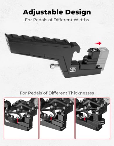 Image of KEMIMOTO Extendable Universal Motorcycle Passenger Footpegs Fits for Surron | for Soleil01 Duke 390 R1250GS Tenere 700 KLX 300 Talaria Foot Pegs Adventure Enduro Dirt Bike Footrest Passenger Pedals