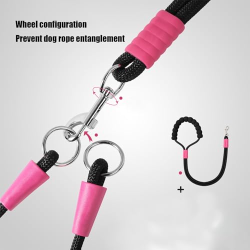 Doppelte Hundeleine – Hundeleine für zwei Spaziergänge – verstellbares Anti-Twist-Design, Sicherheitsausrüstung für Haustiere für kleine und mittelgroße Rassen