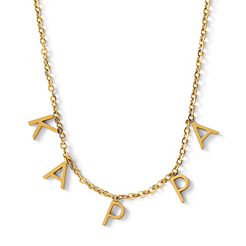 Sorority Shop Kappa Kappa Gamma Necklace — KKG Name Necklace, 18K Gold Plated Sorority Gifts Necklace, Long-Lasting Kappa Kappa Gamma Gifts for Women