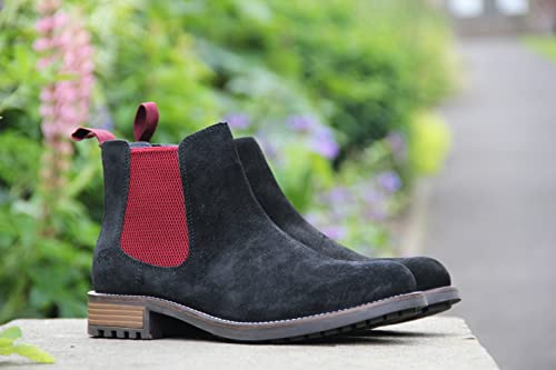Oakenwood Bottines Chelsea formelles en daim et mousse à mémoire de forme pour homme - Les Beatles, Paul McCartney, John Lennon, RIngo Starr, George Harrison Oakenwood Bottines Chelsea formelles en daim et mousse à mémoire de forme pour homme – Image 7