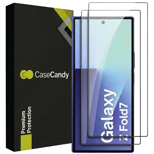 Image of Casecandy - [ Pack of 2 Tempered Glass Screen Protector For Samsung Z Fold 7 | HD Smasung Z Fold 7 Glass Guard Protector - HD /Easy Installation Kit