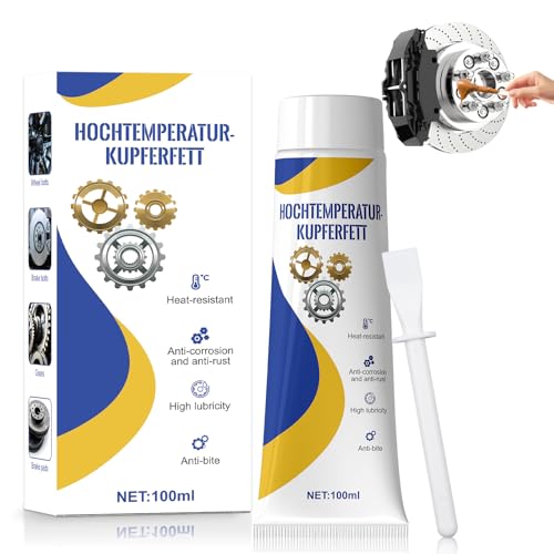 Allony Kupferpaste für Bremsen,Bremsen Paste Auto, Bremsenpaste, Kupferspray Kfz Bremsen, Silikonfett, Geeignet zum Korrosion