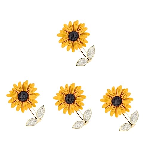Broche tournesol en strass un cadeau original et délicat pour femme