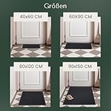 Carpet Diem Prestige Schmutzfangmatte schön und haltbar, Premium Fußmatte innen & außen - Sauberlaufmatte für Eingangsbereich, Flur & Haustür - Beige-Schwarz 40x60 cm