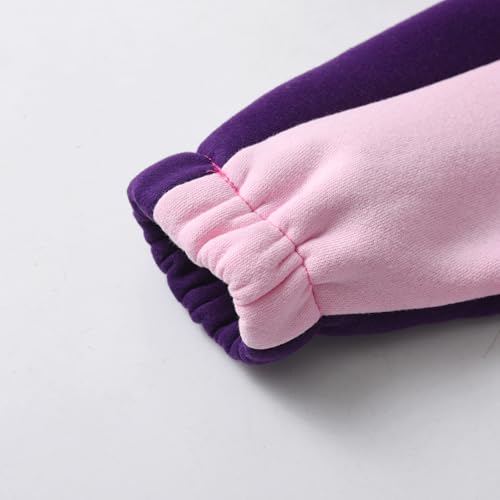 VIKITA Girls Fleece Jacket Coat Long Sleeves Full Zip Casual Outerwear for Toddlers Kids 3-12 Years4